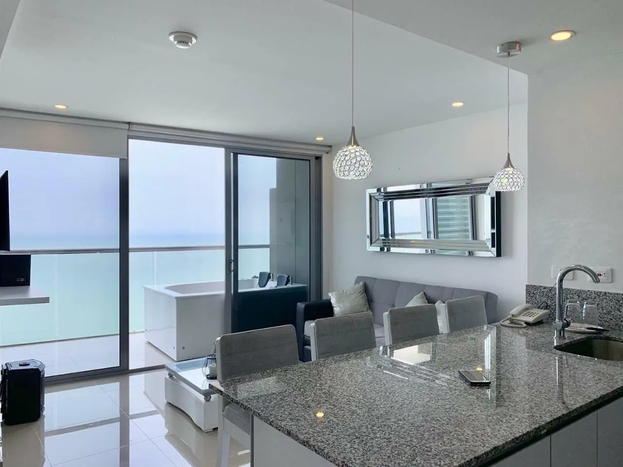 1 Bedroom Beach Front Luxury Apt Jacuzzi 32Fl Bocagrande Cartagena 0*,